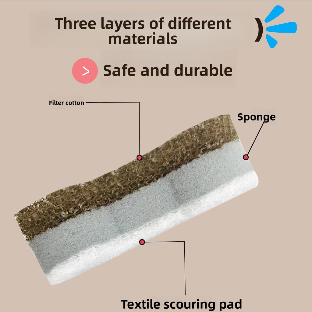 Bone-shaped Magic Sponge with Three-layer Design, Multi-purpose, Highly Absorbent, Durable, and Scratch-resistant, Ideal for Kitchen and Bathroom Use