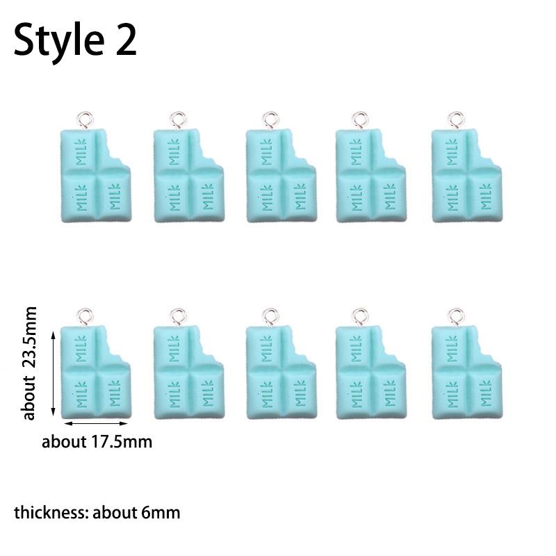 10pcs/lot 18*28mm Chocolate Milk Resin Charms Pendants for DIY Jewelry Making Accessories Handmade Earring Necklace Bracelet