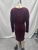 2025 Socialite Autumn Pleated V-Neck Bodycon Dress: Waist-Cinching One-Step Skirt Women's Clothing