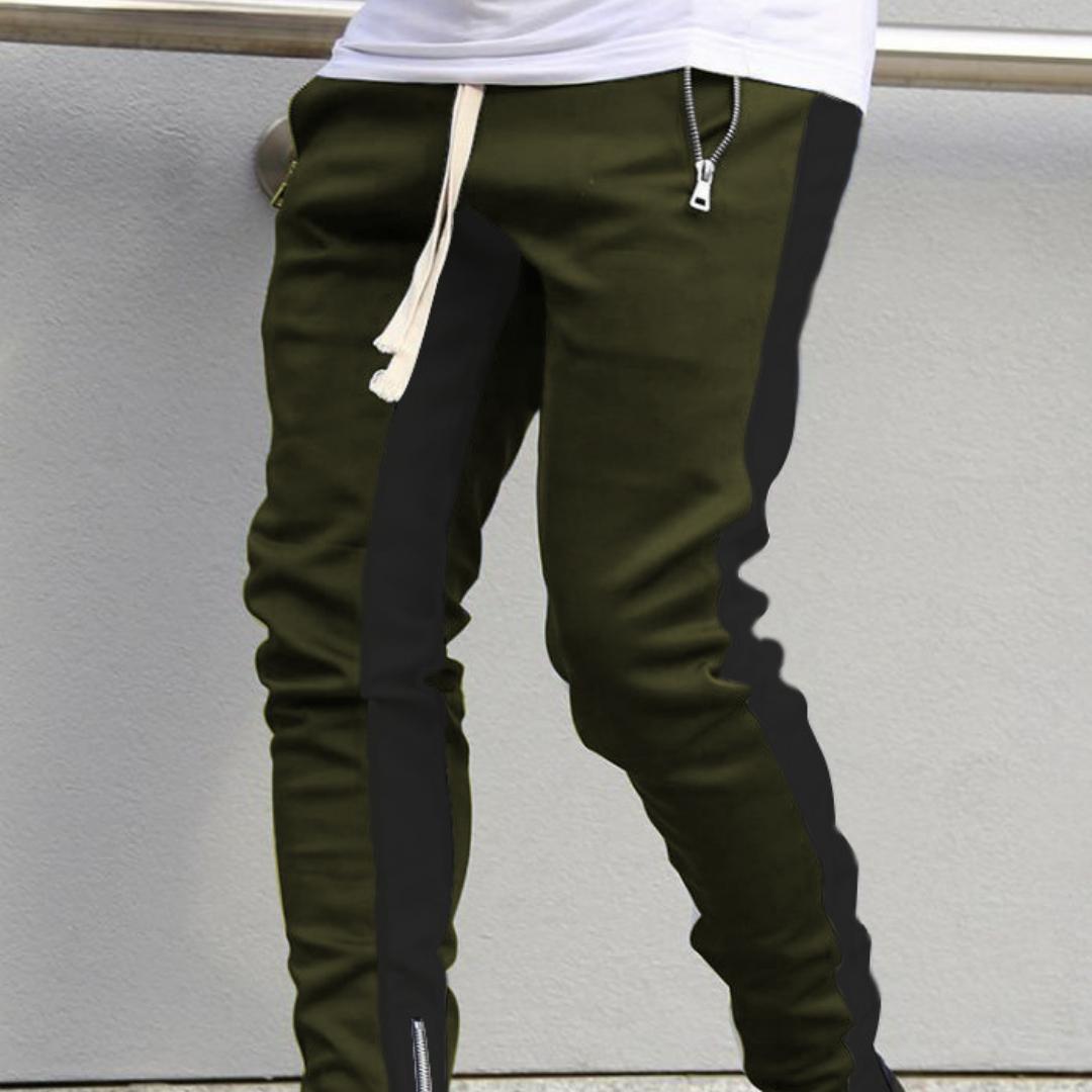 

Новые спортивные повседневные брюки, хлопковые летние брюки с застежкой-молнией, повседневные мужские спортивные брюки в полоску L