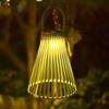 Solar Bamboo Pendant Lantern Outdoor Decorative Light for Garden Patio Balcony Creative Woven Rattan Lantern New Chinese Style Landscape Lighting
