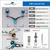 HEIGHTEN Reel Aviation for Shimano and Daiwa Spinning Arch Aurora Knob Black V4.0 80/98mm Handle, Aluminum, Reels, (Turquoise & Handle, V4.0-98mm)