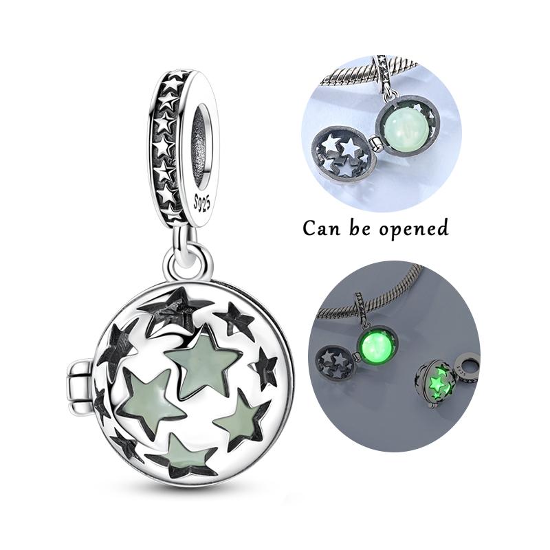 Charms Beads Pendant Copper Openable Heart Suitcase Egg Charm Fit Original Bracelet Women Man Diy Fine Jewelry Gift