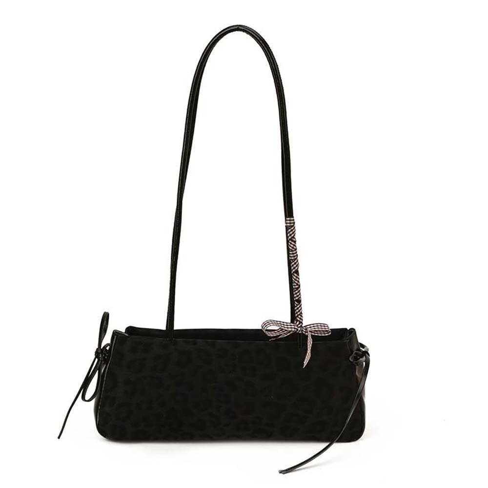 Large Capacity Leopard Print Underarm Bags Sweet PU Shoulder Bag French Stick Handbag School