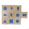 Blue Wooden Geometric Figure Shaped Peg Puzzle Toddler Preschool toy for kids