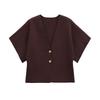 Zbzr Spring New Women Clothes Western Style French Style Versitile Fashion Short Sleeve Simple Knitted Outerwear 4192101