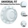 Houseeker Bathtub Overflow Drain Cover Suction Cup Seal Bathtub Stopper Bathroom Overflow Drains