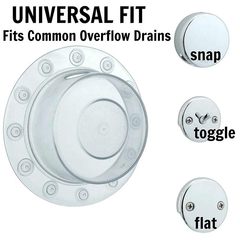 Houseeker Bathtub Overflow Drain Cover Suction Cup Seal Bathtub Stopper Bathroom Overflow Drains