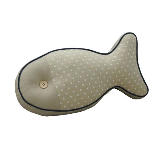 Nautical Fish Canvas Pillow Striped Fish Shape Throw Pillow Stuffed Plushie Hugging Back Cushion Sofa Bedroom Living Room Decoration