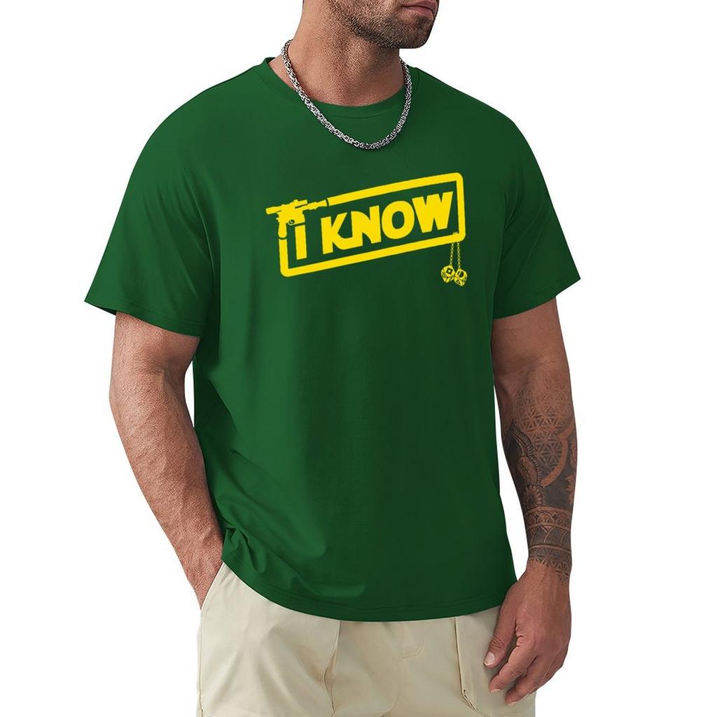 I Know T-Shirt Vintage T Shirts Graphic Tee Shirt Sweat Blanks Heavyweight T Shirts For Men
