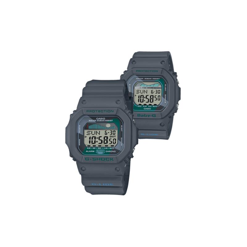 

Casio watch series-square series, shockproof, waterproof, contrasting color, tide moon phase, quartz movement, Japanese GLX-5600VH-1PR&BLX-560VH-1PR серый