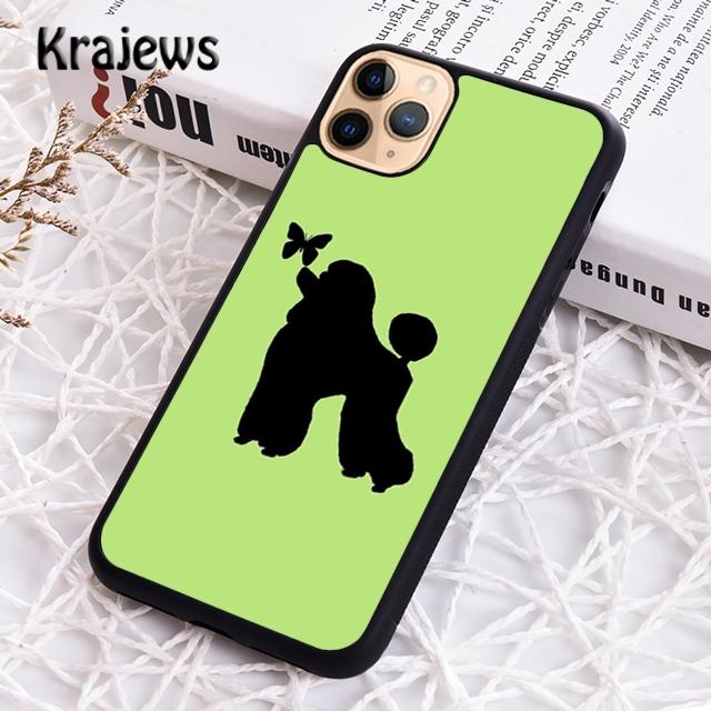 Krajews Cartoon Poodles Pattern Soft Phone Case Cover For iPhone 17 Air 16 15 14 Plus 11 12 13 Pro Max Coque Fundas