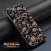 Cool Hip-hop Skull Logo Poster Phone Case For iPhone 16 15 14 13 12 11 Plus Pro Max Limited Black Hard Case Sheepskin