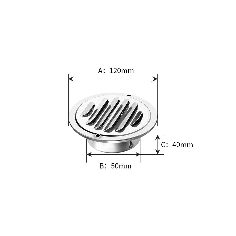Stainless Steel Round Rainproof Vent Cap Grille Louver for Exhaust and Ventilation