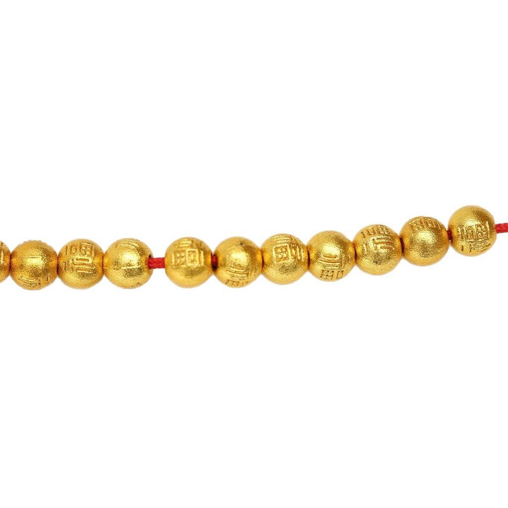 Chinese Sand Gold Fu Character Spacer Beads for DIY Bracelets, Pendants, Necklaces & Handmade Jewelry