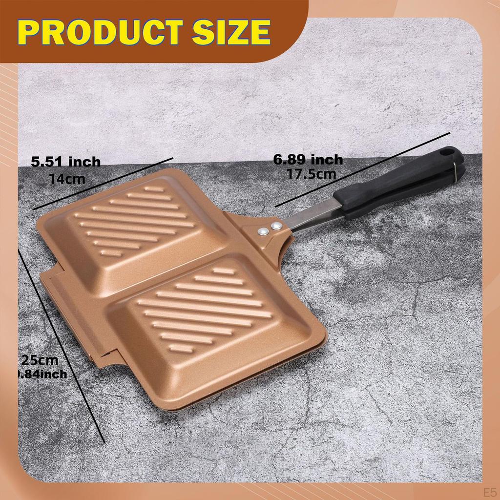 Doppelte Bratpfanne, Antihaft-Grill, Aluminium-Pfannkuchen-Sandwichmaker, Waffeleisen für die Küche,