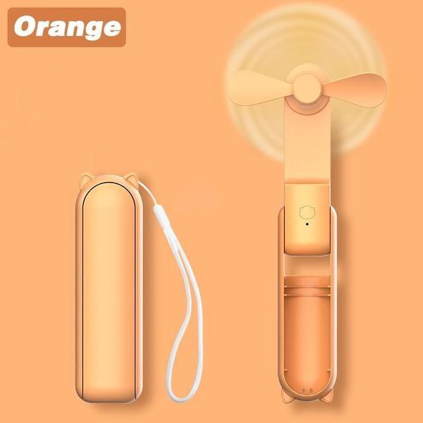 

Портативный источник питания Новый портативный небольшой вентилятор Портативный креативный мини-трехскоростной регулируемый сплошной цветной зарядный небольшой вентилятор 2000mAh оранжевый