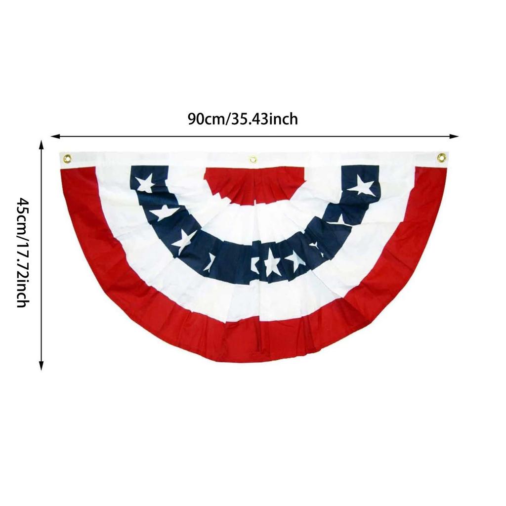 Independence Day Decoration Outdoor Garden Decoration Fence Fence Pendant Fan Flag Hanging Happy Easter Banner Sign Wall Banner