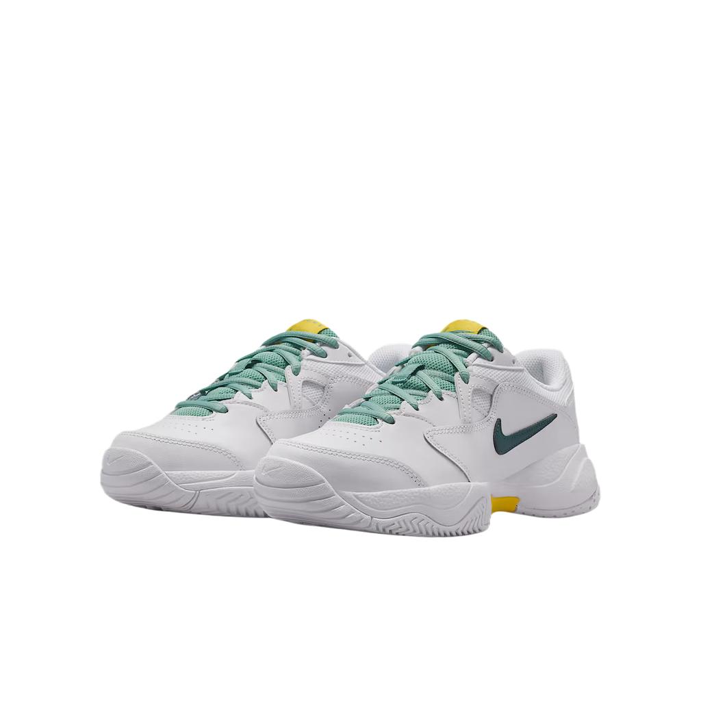 Nike Court Jr. Lite 2 GS White Healing Jade Speed Yellow Kids Sneakers Dark-Atomic-Teal CD0440-103