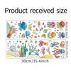 Cartoon Jellyfish Paradise Wall Sticker Self-Adhesive Removable for Kids Room Bathroom Home Decor