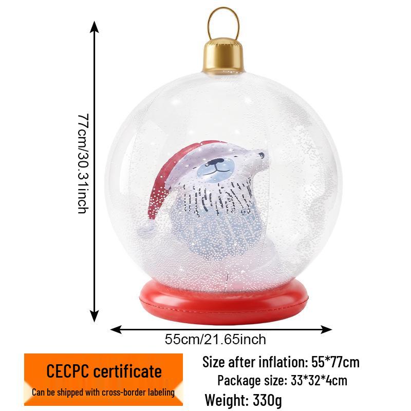 Eco-friendly Inflatable PVC Christmas Cartoon Party Decor Ball