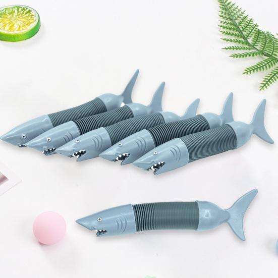 Shark Stretch Tube Flexible DIY Telescopic Squeezing Pipe Vent Toy Stress Relief Cute Decompression Fidget Pipe Sensory Toys Children Toy Gift
