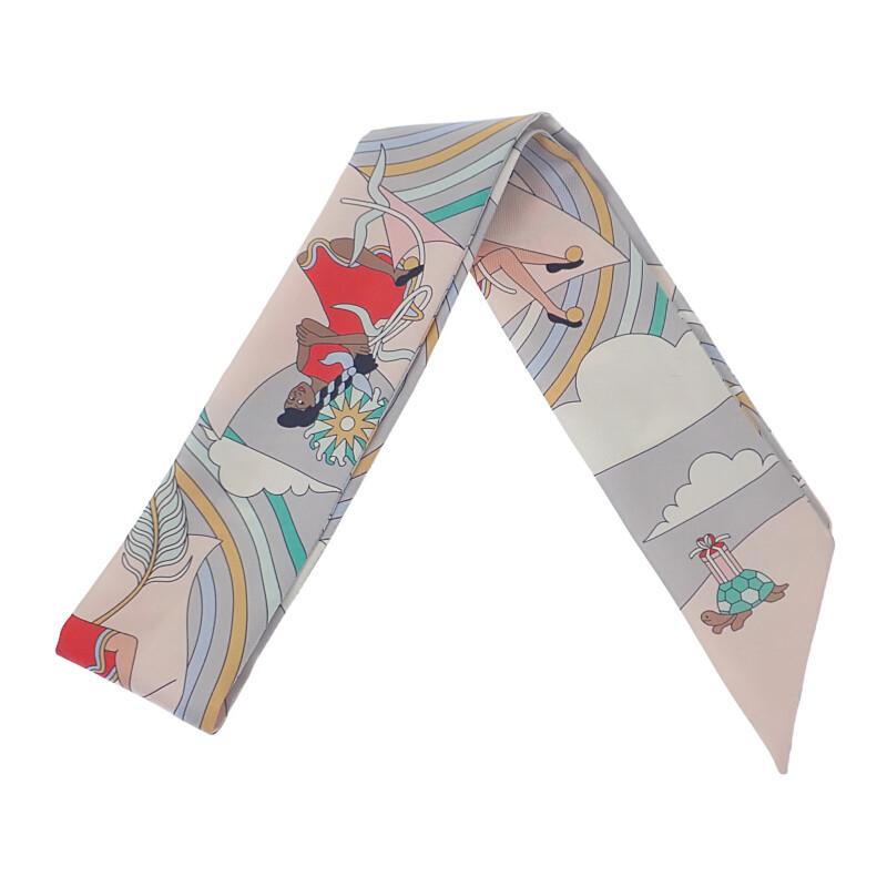 HERMES   scarf Multi/gray silk Women