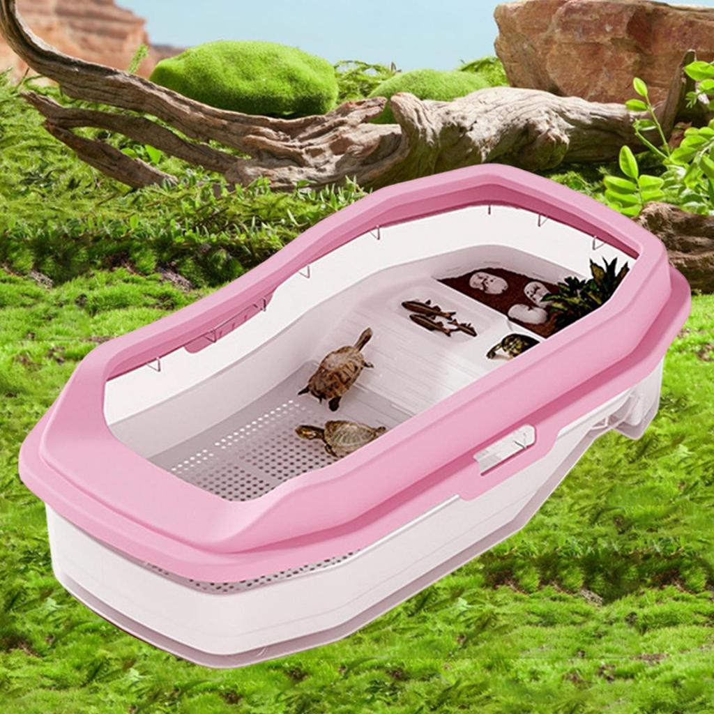 Turtle Tank Reptile Large Space with Breeding, Aquarium, Turtles Habitat for Terrapin