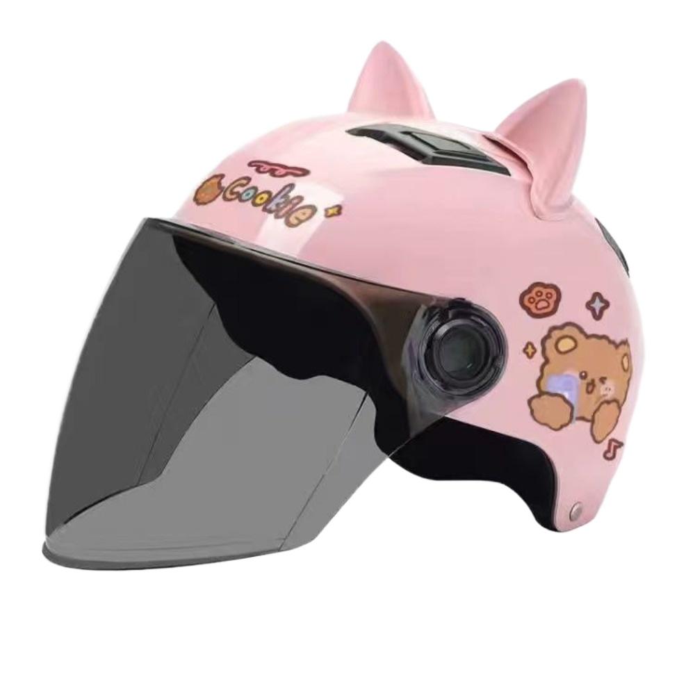 Cat Ears Electric Car Helmet Men and Women Half Helmet