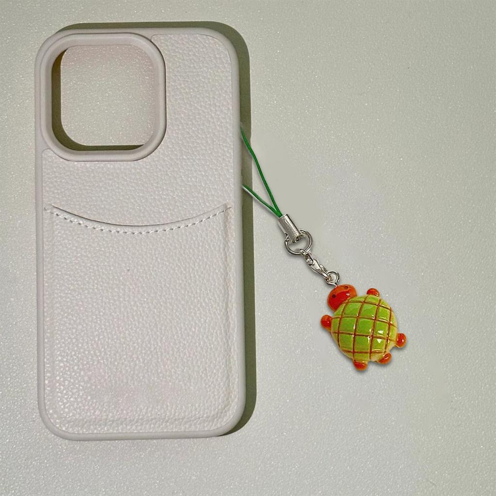 Fashionable Acrylic Turtle Pendant Youthful Pineapple Bun Turtle Phone Chain Key Accessory for Women and Students