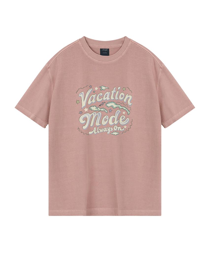 WILDROCK Vacation Mode Pigment Oversized Short Sleeve T-Shirt (Crop Included) (Type B)