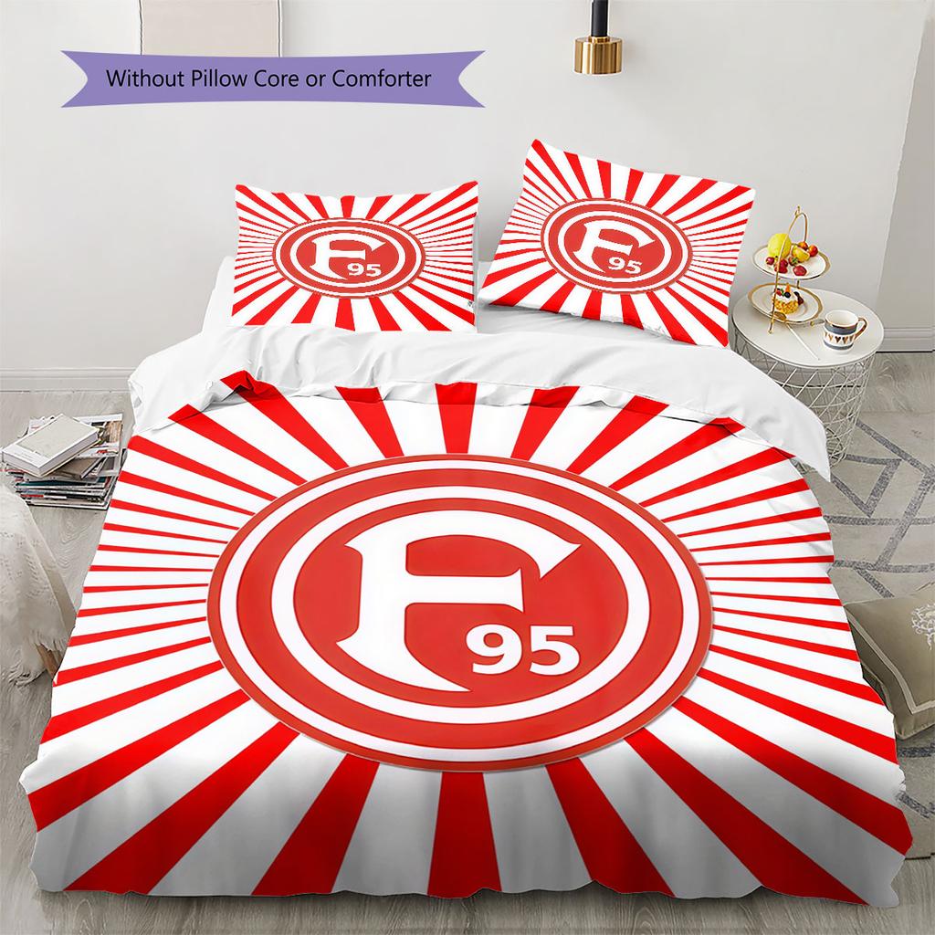 Fortuna Düsseldorf Bedding Quilt Set Quilt Cover Pillowcase Home Decoration Birthday Gift (1 * Duvet Cover + 2 * Pillowcase, Without Core)