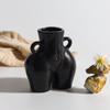 Nordic Human Body Shape Creative Ceramic Vase for Dried Flowers Home Decor Modern and Simple Design 14CM