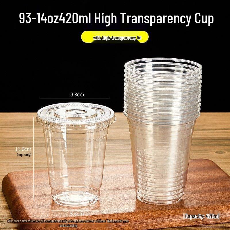 Transparent Mini Milk Tea Disposable Cup with Lid - Small Size for Cold Drinks