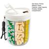 Pill Bottle Organizer Large Capacity Multiple Compartments Transparent Design Wide Opening Pill Box Medicine Tablets Organizer
