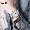 OPK 8129 Fashion Quartz Wristwatch for Man Calendar Luminous 24 Hour Moon Phase Steel Strap Waterproof Classic Men Watch