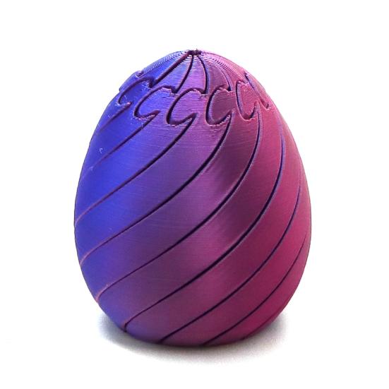 3D Printed Twisting Stress Relief Egg Toy Egg Toy Spiral Articulated Rotating Egg