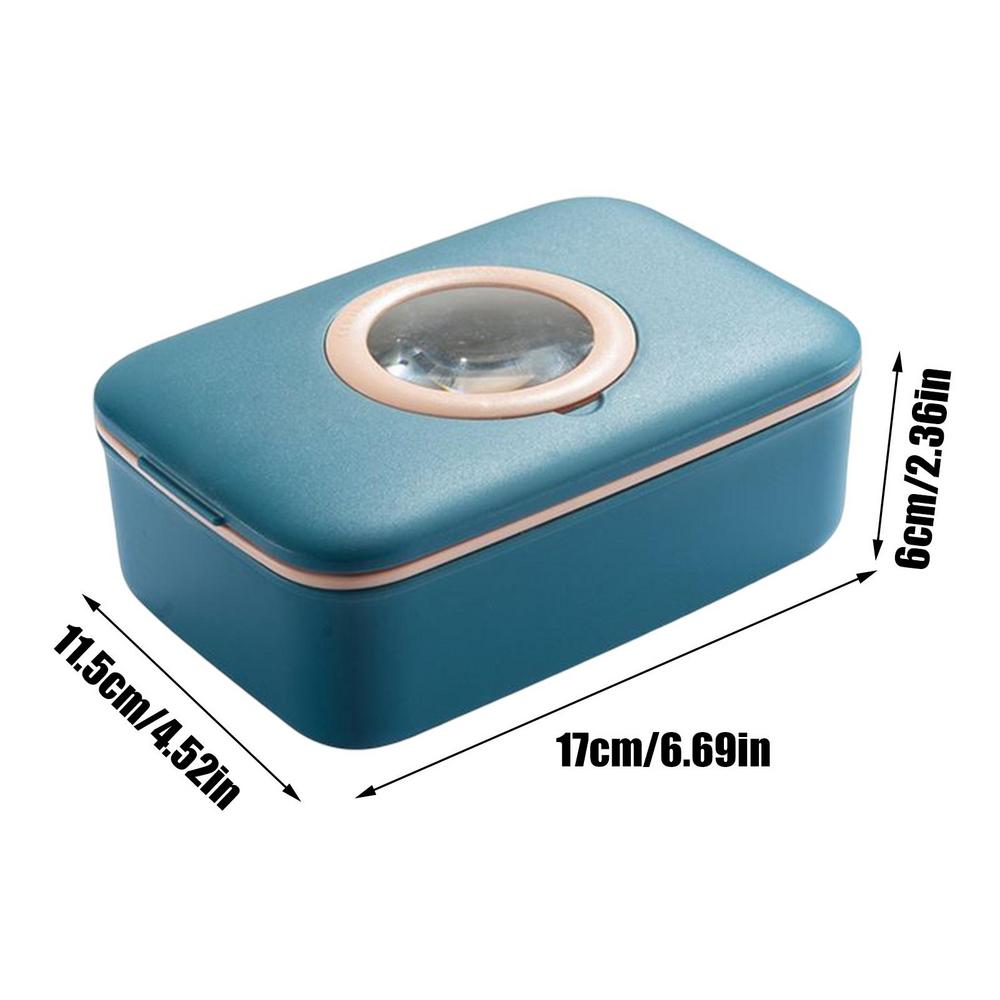 

Travel Sewing Kit Needle Thread Craft With Magnifier Travel Sewing Set With Case For Business Trip Dorm Weekend Getaway Daily синій