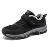 Men's boots winter new Velcro strap-free middle-aged and elderly cotton boots piled thickened warm and healthy snow boots