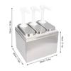 Sauce Dispenser Pump Salad Jam Seasoning Condiment Squeeze Pump Container with Base for Kitchen Restaurant Sauce Pump Container
