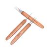 1/3Pcs 0.5Mm Dreadlock Crochet Needle Hook Bamboo Handle Hooks Tools Making