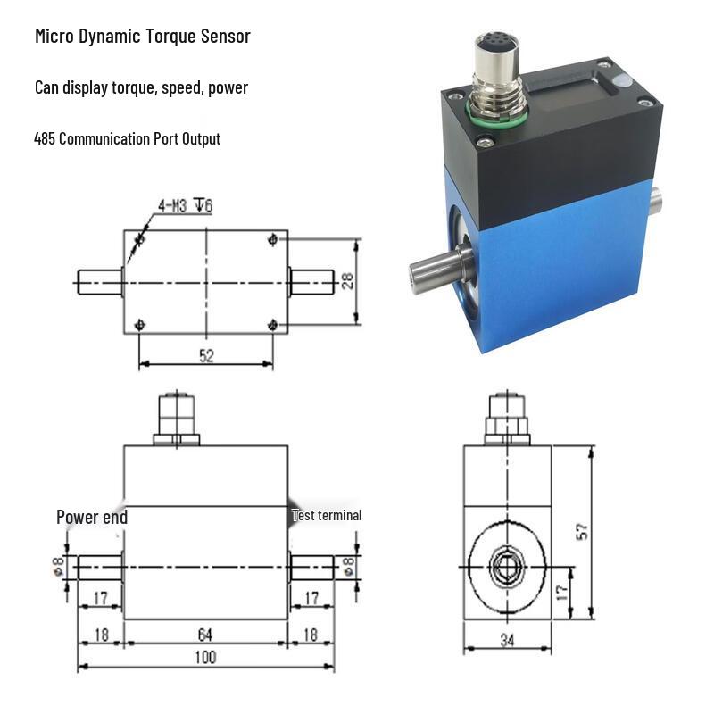 High-Precision 0-0.1Nm Micro Dynamic Torque Sensor