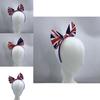 USA/England Fan Schleife Kopfschmuck Fußballclub Anhänger Karomuster Unisex Accessoire