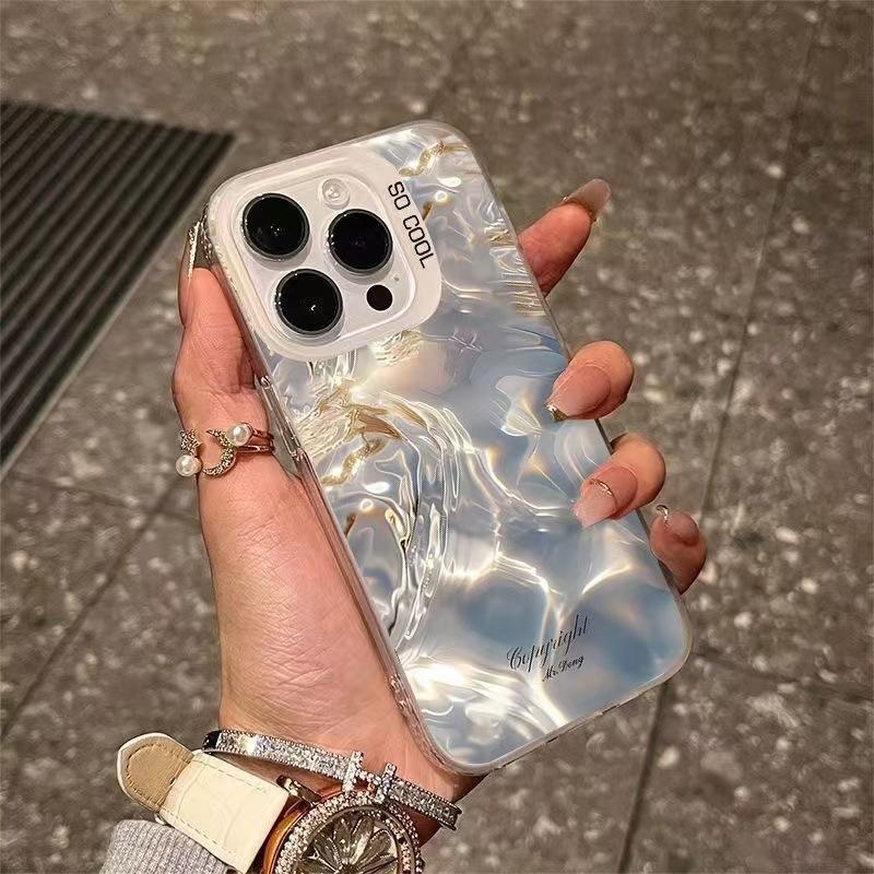 Blue and Gold Phantom Applicable To Apple 16 Promax New Phone Case IPhone 15 Pro Advanced Protector Case 14 Pro