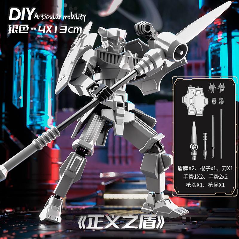 3D Printed Knight Mannequin Dummy Multi-Jointed Movable Shapeshift Robot Warrior 13 Action Figure Ornament Decoration For Kids