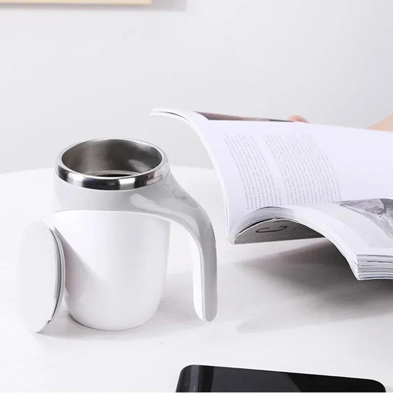 Magnetic Mug Automatic Mixing Cup Portable Coffee Cup Rotating Electric Stainless Steel Mug Lazy Milk Shake Rotating Water Cups