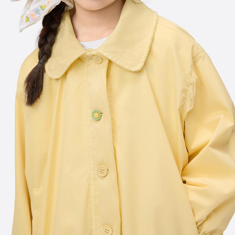 Girls' Floral Button Lapel Jacket