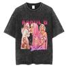 Fashion Karol G La Bichota Washed TShirt Aesthetic Hip Hop Men Women Short Sleeve Oversized Cotton Casual Tee Shirts Streetwear
