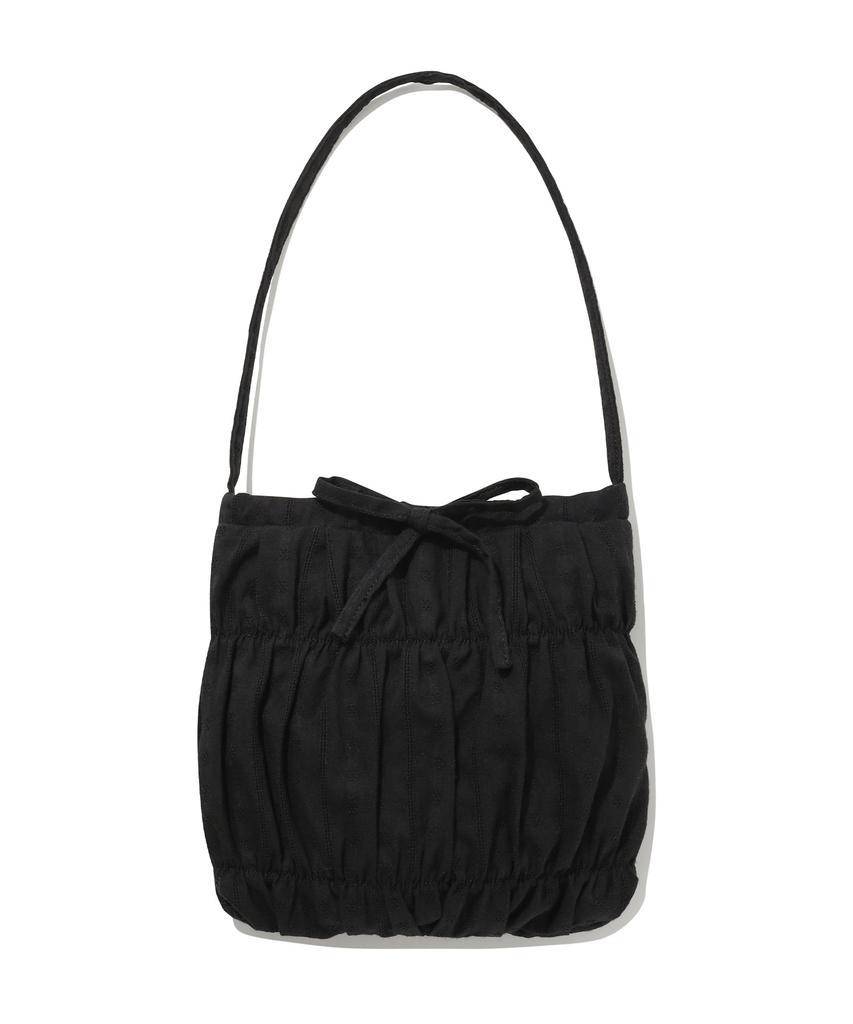 Covernat Woman Clover Heart Lace Mini Tote Bag Black