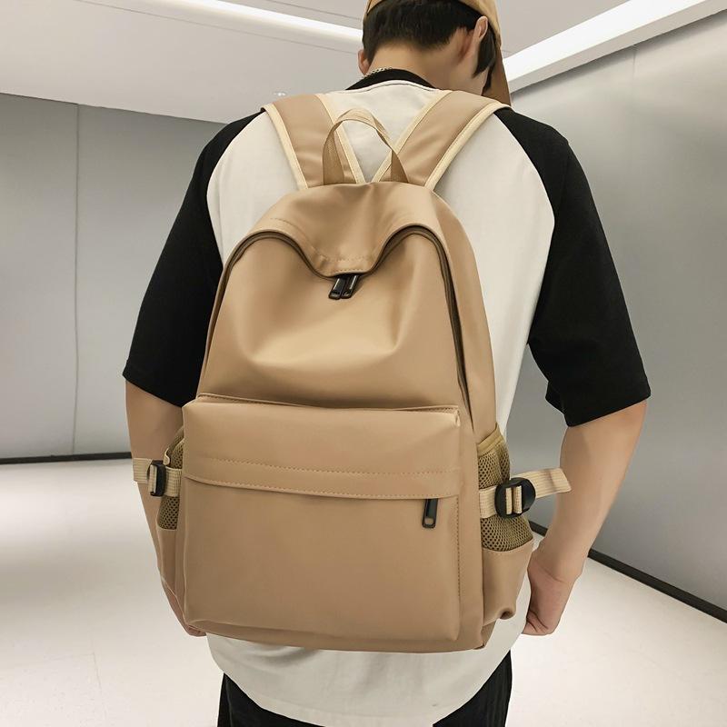 Weibliche große Kapazität einfarbig Rucksack Junior High School Schüler Schultasche männlich